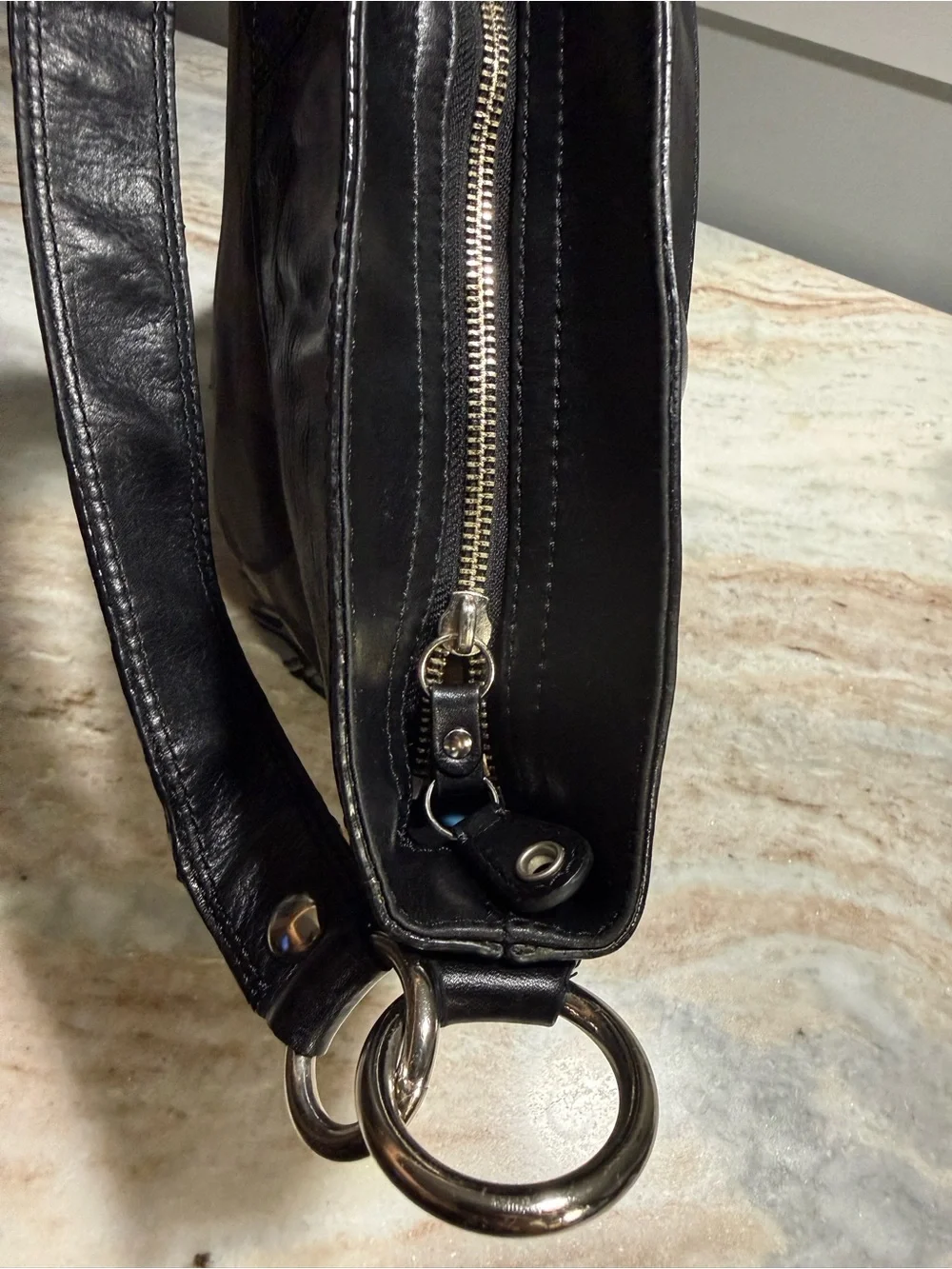 COACH Y2K Gray and Black Signature Canvas Shoulder Bag